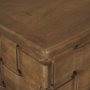 71298 - Trellyn 48" Dark Brown Wood w/ Carved Woven Base Square Coffee Table