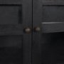 71311 - Suri Black Wood w/ Glass 4-Door Closed Sideboard