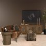 71410 - Valterra Dark Brown Wood w/ Cappuccino Marble 4 Door Sideboard