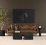 71427 - Mercer 20x20 Square Black w/Orange Stripes Decorative Pillow Cover