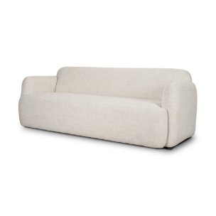 Saga Cream Fabric 3 Seater Sofa