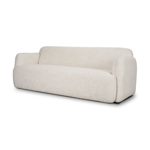 71571 - Saga Cream Fabric 3 Seater Sofa