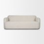 71571 - Saga Cream Fabric 3 Seater Sofa