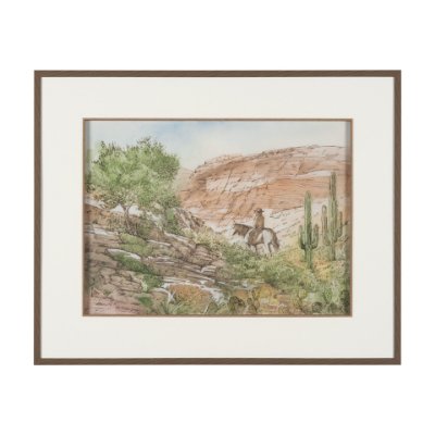 16192 - Red Rock Country I by Mercana Studio Hand-Embellished Framed Artwork Matted under Glass