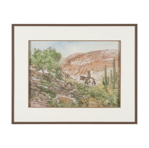 16192 - Red Rock Country I by Mercana Studio Hand-Embellished Framed Artwork Matted under Glass