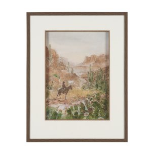 Red Rock Country II by Mercana Studio Hand-Embellished Framed Artwork Matted under Glass