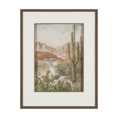 16194 - Red Rock Country III by Mercana Studio Hand-Embellished Framed Artwork Matted under Glass