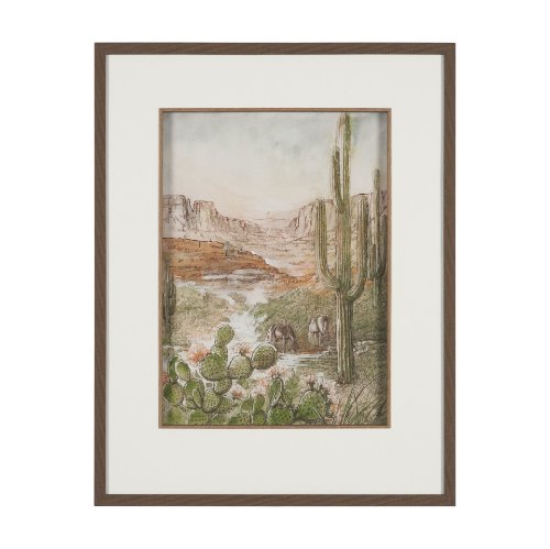 16194 - Red Rock Country III by Mercana Studio Hand-Embellished Framed Artwork Matted under Glass