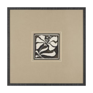 Spanish Tile Dark II by Mercana Studio Textured Framed Artwork Matted under Glass