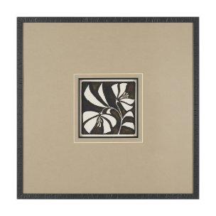 Spanish Tile Dark III by Mercana Studio Textured Framed Artwork Matted under Glass