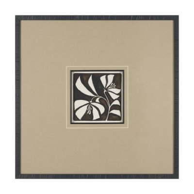 16200 - Spanish Tile Dark III by Mercana Studio Textured Framed Artwork Matted under Glass