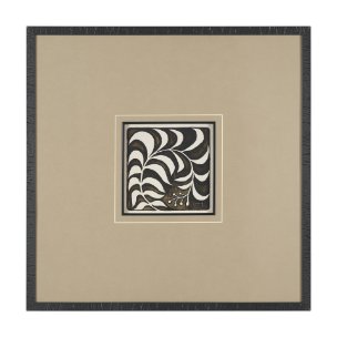 Spanish Tile Dark IV by Mercana Studio Textured Framed Artwork Matted under Glass