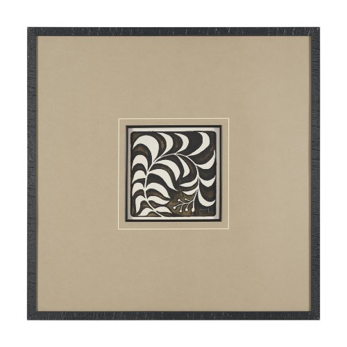16201 - Spanish Tile Dark IV by Mercana Studio Textured Framed Artwork Matted under Glass