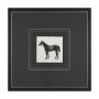 16202 - Equestrian Etching I by Mercana Studio Hand-Embellished Textured Framed Artwork Matted under Glass