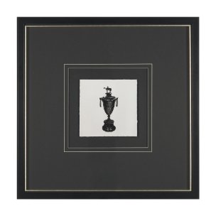 Equestrian Etching II by Mercana Studio Hand-Embellished Textured Framed Artwork Matted under Glass