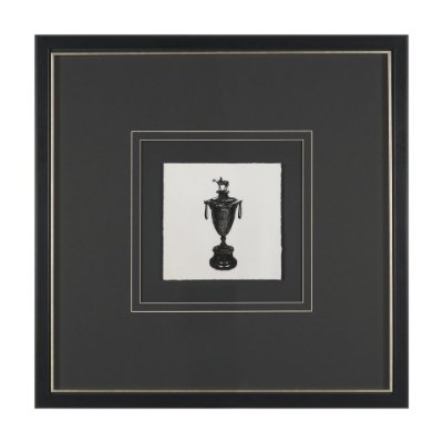 16203 - Equestrian Etching II by Mercana Studio Hand-Embellished Textured Framed Artwork Matted under Glass