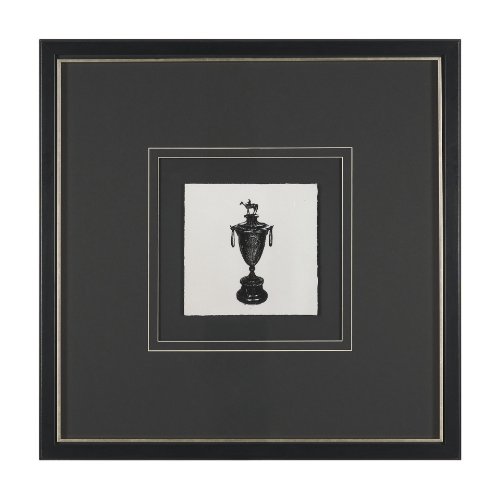 16203 - Equestrian Etching II by Mercana Studio Hand-Embellished Textured Framed Artwork Matted under Glass