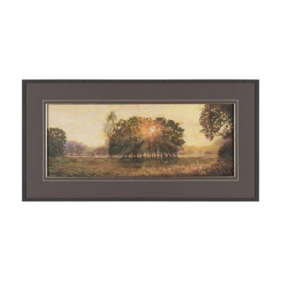 16216 - Horizon's Glow by Mercana Studio Hand-Embellished Textured Framed Artwork Matted under Glass
