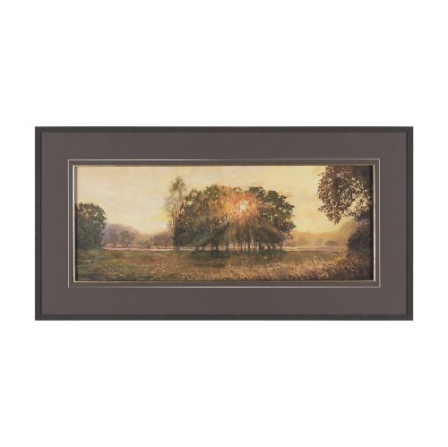 16216 - Horizon's Glow by Mercana Studio Hand-Embellished Textured Framed Artwork Matted under Glass