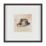 16218 - Fedora by Mercana Studio Hand-Embellished Textured Framed Artwork Matted under Glass