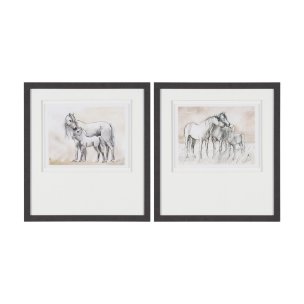 Elegant Beauties by Mercana Studio Framed Artwork Matted under Glass (Set of 2)