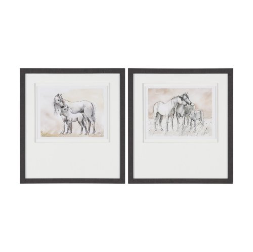 16185 - Elegant Beauties by Mercana Studio Framed Artwork Matted under Glass (Set of 2)