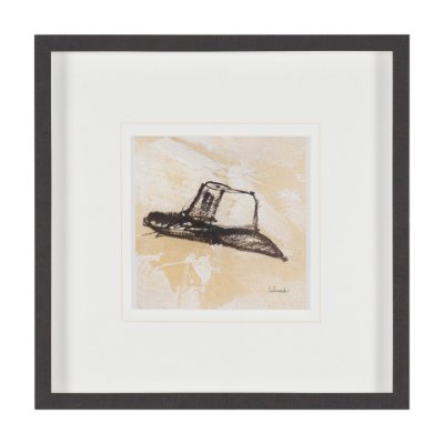 16219 - Straw by Mercana Studio Hand-Embellished Textured Framed Artwork Matted under Glass