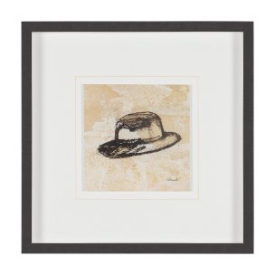 Campaign by Mercana Studio Hand-Embellished Textured Framed Artwork Matted under Glass