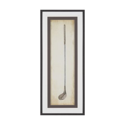 16224 - Vintage Golf Club I by Mercana Studio Hand-Embellished Textured Framed Artwork Matted under Glass