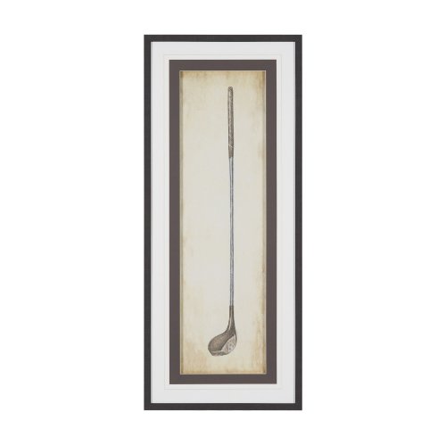 16224 - Vintage Golf Club I by Mercana Studio Hand-Embellished Textured Framed Artwork Matted under Glass