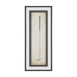 Vintage Golf Club II by Mercana Studio Hand-Embellished Textured Framed Artwork Matted under Glass
