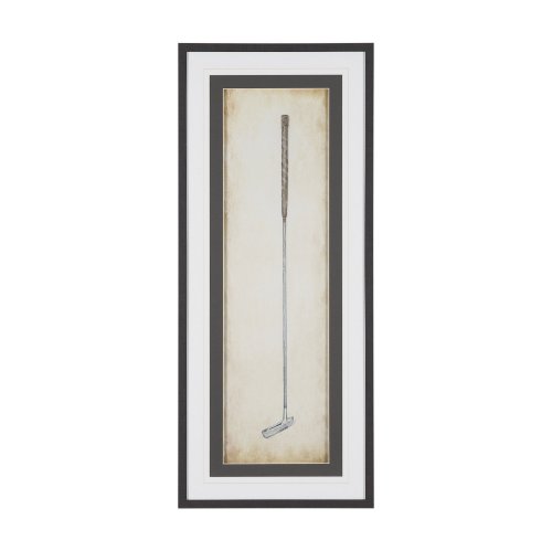 16225 - Vintage Golf Club II by Mercana Studio Hand-Embellished Textured Framed Artwork Matted under Glass