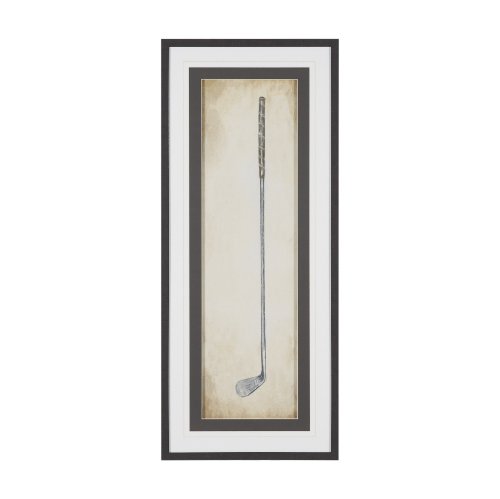 16226 - Vintage Golf Club III by Mercana Studio Hand-Embellished Textured Framed Artwork Matted under Glass
