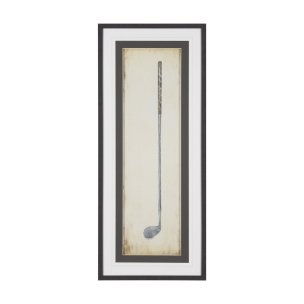 Vintage Golf Club IV by Mercana Studio Hand-Embellished Textured Framed Artwork Matted under Glass