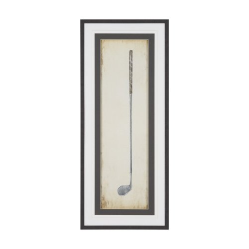 16227 - Vintage Golf Club IV by Mercana Studio Hand-Embellished Textured Framed Artwork Matted under Glass