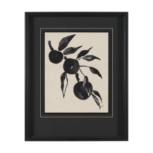 Orange Tree by Cristina Bartl Villa Hand-Embellished Textured Framed Artwork Matted under Glass