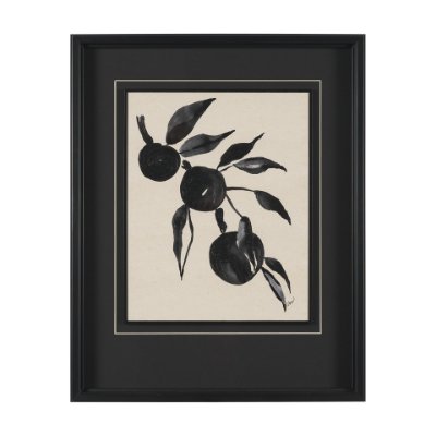 16237 - Orange Tree by Cristina Bartl Villa Hand-Embellished Textured Framed Artwork Matted under Glass