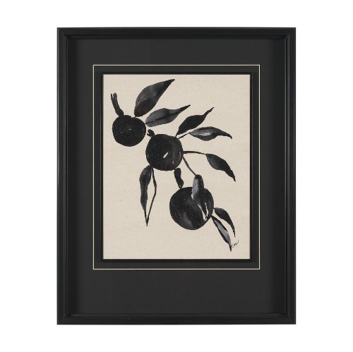 16237 - Orange Tree by Cristina Bartl Villa Hand-Embellished Textured Framed Artwork Matted under Glass