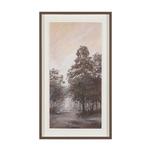 16244 - Peaceful Forest I by Mercana Studio Hand-Embellished Textured Framed Artwork Matted under Glass