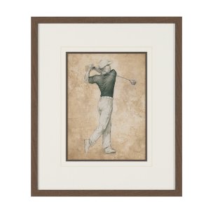 Golf Swing I by Mercana Studio Hand-Embellished Framed Artwork Matted under Glass