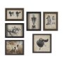 16254 - Equestrian Collection by Mercana Studio Textured Framed (Set of 6)