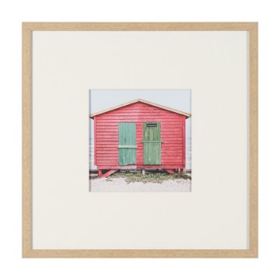 16266 - Beachfront Cabin by Shot By Clint Framed Photo Print Matted under Glass