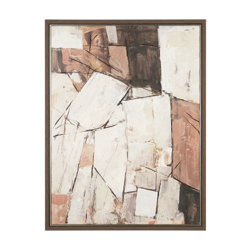 102799-FL - Shale II by Mercana Studio Hand-Embellished Textured Framed Canvas Artwork