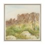102809-FL - Cactus Country I by Mercana Studio Hand-Embellished Textured Framed Canvas Artwork