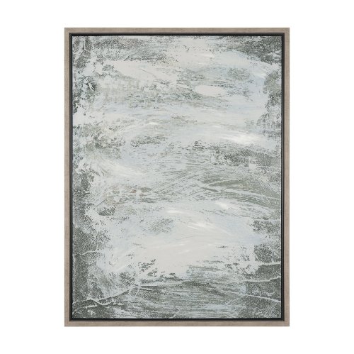 102812-FL - Verdant II by Mercana Studio Hand-Embellished Textured Framed Canvas Artwork