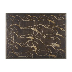 Flaxen Chestnut by Mercana Studio Hand-Embellished Textured Framed Canvas Artwork
