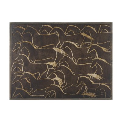 102823-FS - Flaxen Chestnut by Mercana Studio Hand-Embellished Textured Framed Canvas Artwork