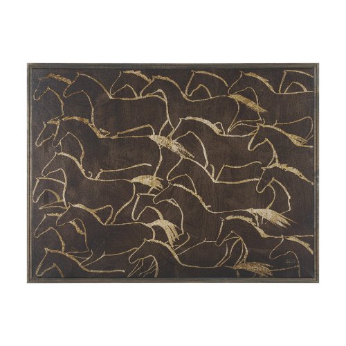 102823-FS - Flaxen Chestnut by Mercana Studio Hand-Embellished Textured Framed Canvas Artwork