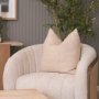 71099 - Jeren 22x22 Beige Cotton Linen Square Pillow Cover