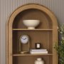 71380 - Hawthorne Solid Oak Wood w/ Glass Curio Cabinet